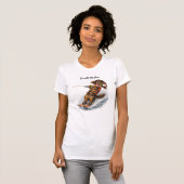 Waterskiën Dachshund T-shirt (Voorkant volledig)