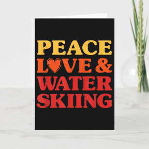 Waterskiën Ik hou van waterskiën voor vrouwen en m Kaart
