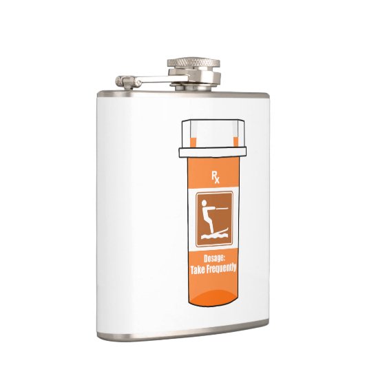 Waterskiën is mijn medicijn heupfles (Rechts)