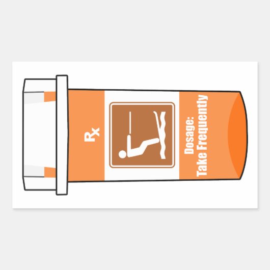 Waterskiën is mijn medicijn rechthoekige sticker (Voorkant)