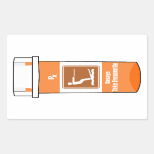 Waterskiën is mijn medicijn rechthoekige sticker