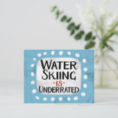 Waterskiën is ondergewaardeerd Briefkaart (Staand voorkant)