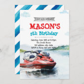 Waterskiën Jet Ski party uitnodiging (Voorkant / Achterkant)