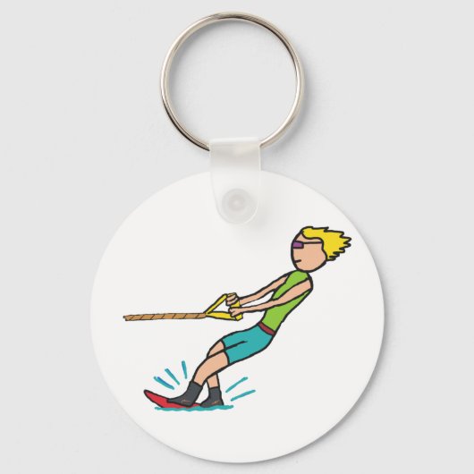 Waterskiën Sleutelhanger (Voorkant)