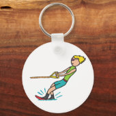 Waterskiën Sleutelhanger (Achterkant)