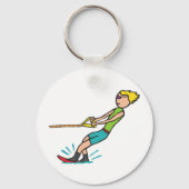 Waterskiën Sleutelhanger (Achterkant)