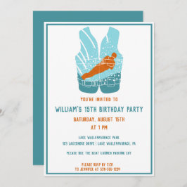 Waterskiën Thema Waterskiër Graphic Custom Kaart