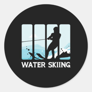Waterskiën Vakantie Zomer Avontuur Watersport Ronde Sticker