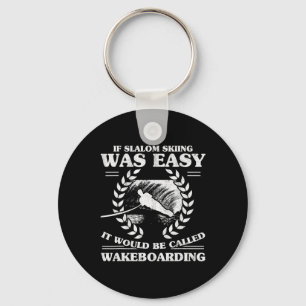 Waterskiën Wakeboarden Retro Slalom Skiën Was Sleutelhanger