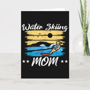Waterskiënde Moeder Waterskiën Waterskiën Moeders Kaart