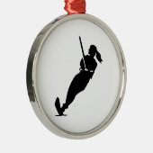 Waterskiër Metalen Ornament (Rechts)