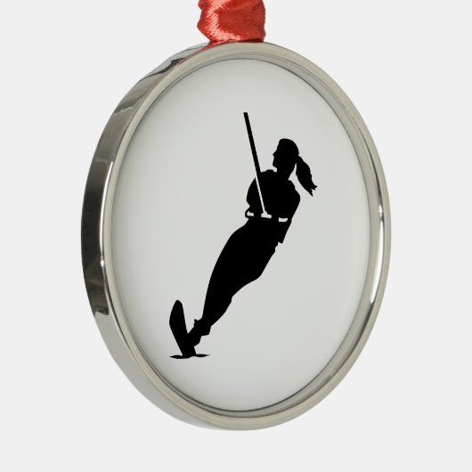 Waterskiër Metalen Ornament (Rechts)
