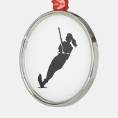 Waterskiër Metalen Ornament (Links)