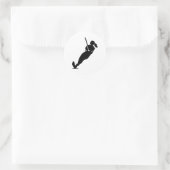 Waterskiër Ronde Sticker (Tas)
