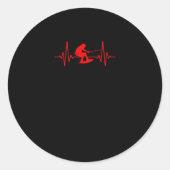 Waterskiër Ronde Sticker (Voorkant)