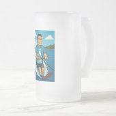 Waterskier with a racquetball shirt matglas bierpul (Voorkant rechts)