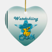 Waterskiing Chick #7 Keramisch Ornament (Achterkant)
