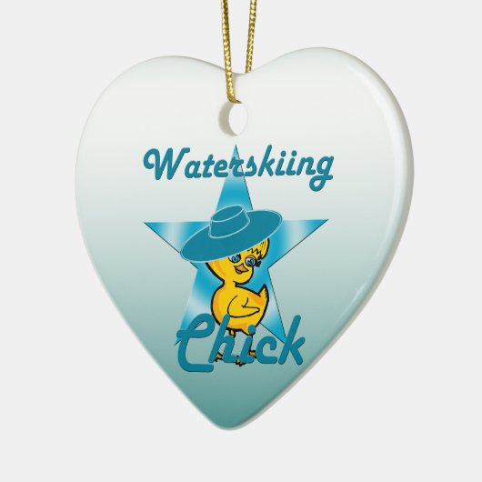 Waterskiing Chick #7 Keramisch Ornament (Links)