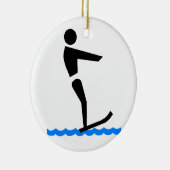 Waterskiing Keramisch Ornament (Rechts)