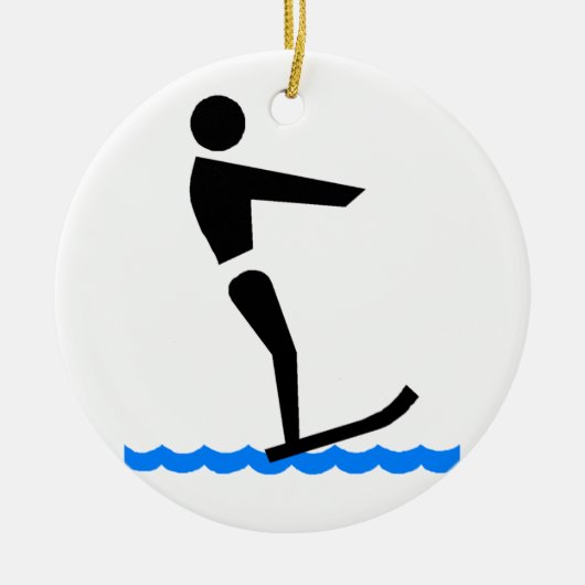 Waterskiing Keramisch Ornament (Voorkant)