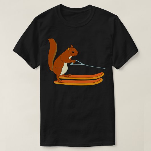 Waterskiing Ski Squirrel Freestyle Gift Animal T-shirt (Design voorkant)