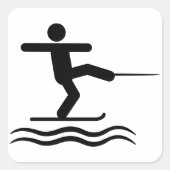 Waterskiing Vierkante Sticker (Voorkant)