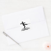Waterskiing Vierkante Sticker (Envelop)