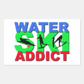 Waterskiverslaafde Rechthoekige Sticker (Voorkant)