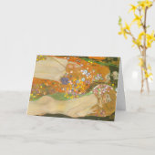 Waterslangen II door Gustav Klimt, Art Nouveau Kaart (Gele Bloem)