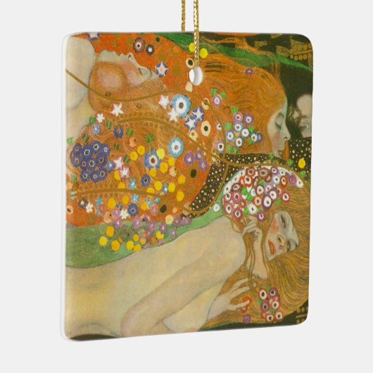 Waterslangen II door Gustav Klimt, Art Nouveau Keramisch Ornament (Rechts)