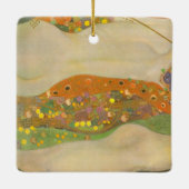 Waterslangen II door Gustav Klimt, Art Nouveau Keramisch Ornament (Achterkant)