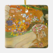 Waterslangen II door Gustav Klimt, Art Nouveau Keramisch Ornament (Voorkant)
