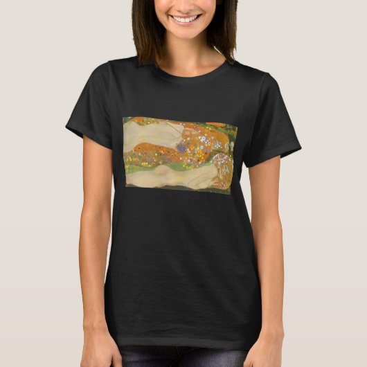 Waterslangen II door Gustav Klimt, Art Nouveau T-shirt (Voorkant)