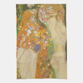 Waterslangen II door Gustav Klimt, Art Nouveau Theedoek (Verticaal)