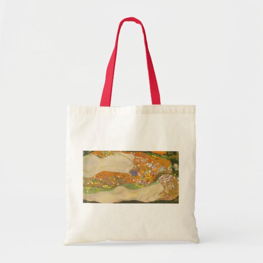 Waterslangen II door Gustav Klimt, Art Nouveau Tote Bag (Voorkant)
