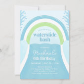 Waterslide Bash Zomerverjaardag Kaart (Voorkant)