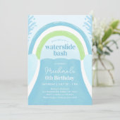 Waterslide Bash Zomerverjaardag Kaart (Staand voorkant)