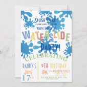 Waterslide Birthday Custom Kaart (Voorkant)