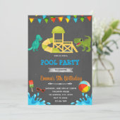 Waterslide dinosaur kaart (Staand voorkant)