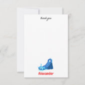 Waterslide Kids Summer Spetterbad Verjaardag Bedankkaart (Voorkant)