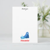 Waterslide Kids Summer Spetterbad Verjaardag Bedankkaart (Staand voorkant)