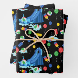 Waterslide Kinder Zomer Jongen Meisje Fun Inpakpapier Vel