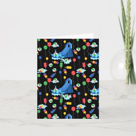 Waterslide Kinder Zomer Jongen Meisje Fun Kaart (Voorkant)