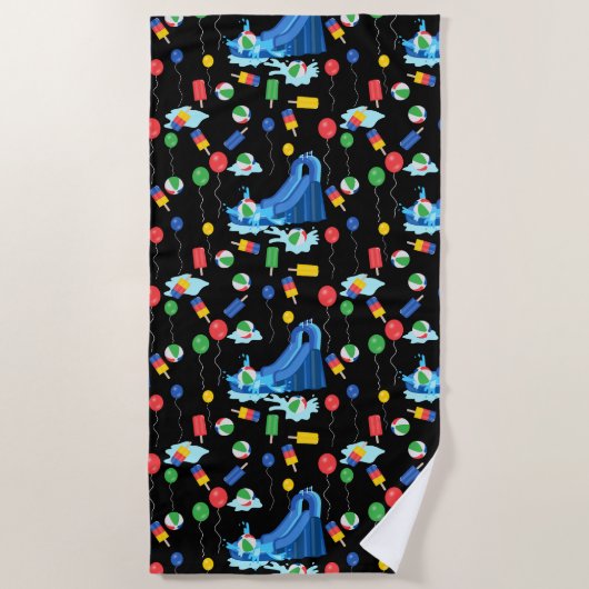 Waterslide Kinder Zomer Jongen Meisje Fun Strandlaken (Voorkant)