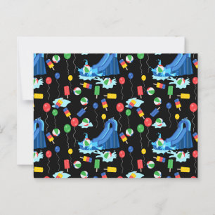 Waterslide Kinderen Zomer Jongen Meisje Pret Briefkaart