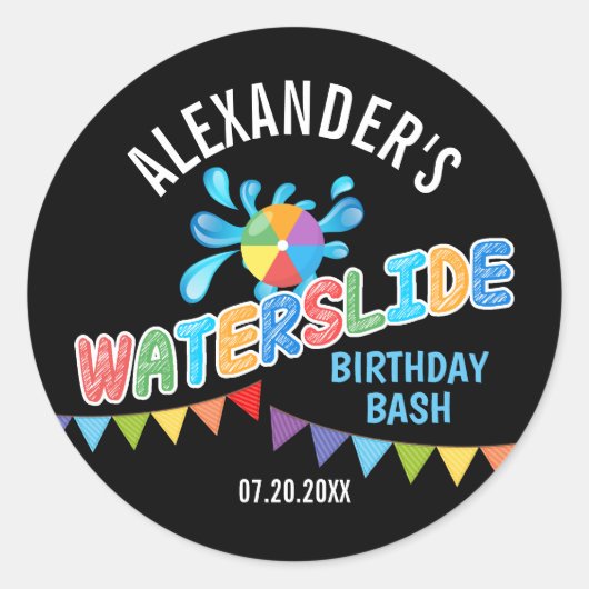 Waterslide Party Sticker (Voorkant)