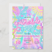 Waterslide plash Pad Birthday Party Tie Dye Glow Kaart (Voorkant)