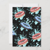 Waterslide Tubing Pool Verjaardagsfeest Kaart (Achterkant)