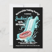 Waterslide Tubing Pool Verjaardagsfeest Kaart (Voorkant)