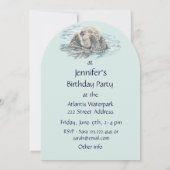 Waterslide, waterpark Birthday Party Invite Kaart (Achterkant)
